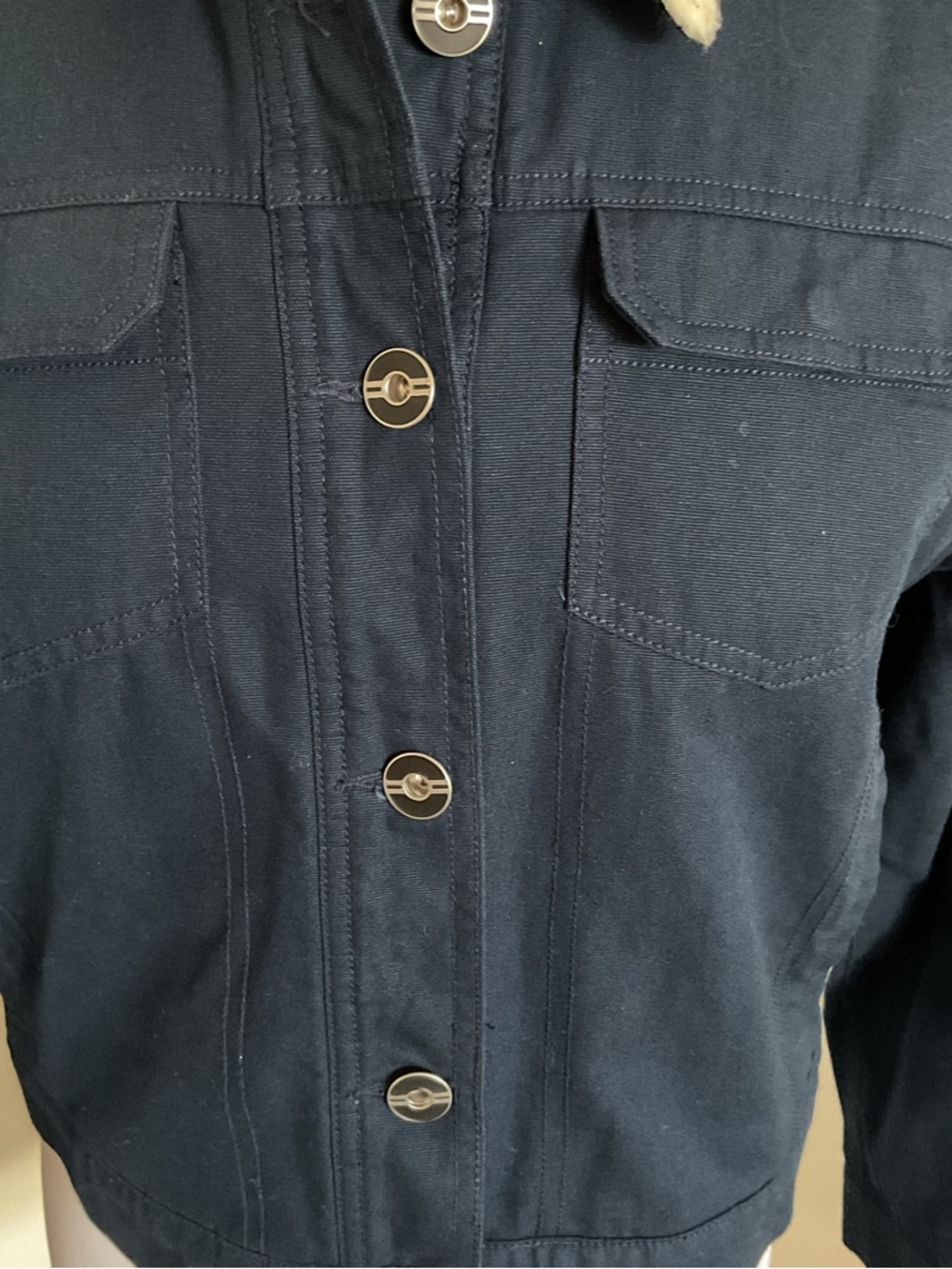 Hurley Women’s Trouper Sherpa-Lined Canvas Jacket Obsidian Extra Small XS - Picture 8 of 11